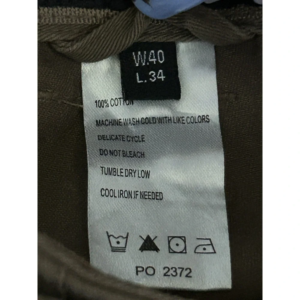 Men's Scottevest Tec Khaki Chino Pants Tan Size 40x34 100% Cotton